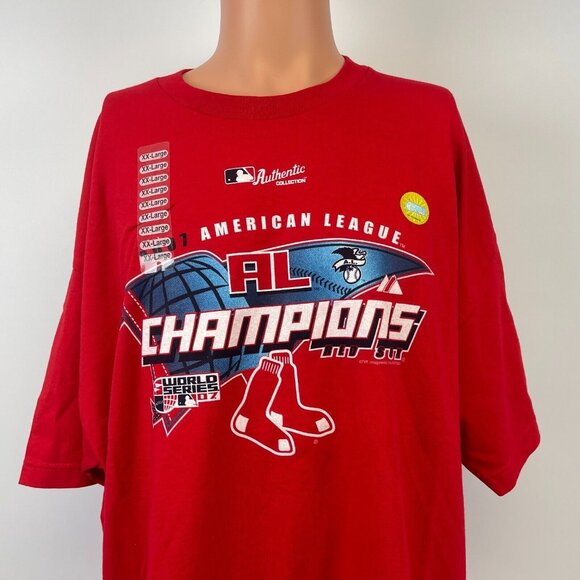 New Majestic Boston Red Sox 2007 Word Series Champs T Shirt MLB Baseball 2XL - Picture 1 of 4